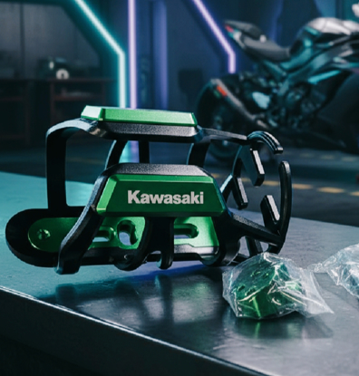 تصویر از ماگ هولدر سبز- مشکی KAWASAKI