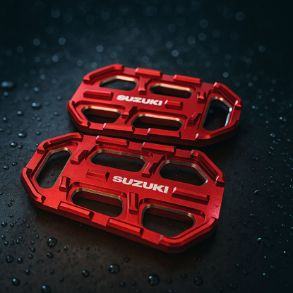 تصویر از جاپایی پهن سرنشین جلو V-STROM قرمز