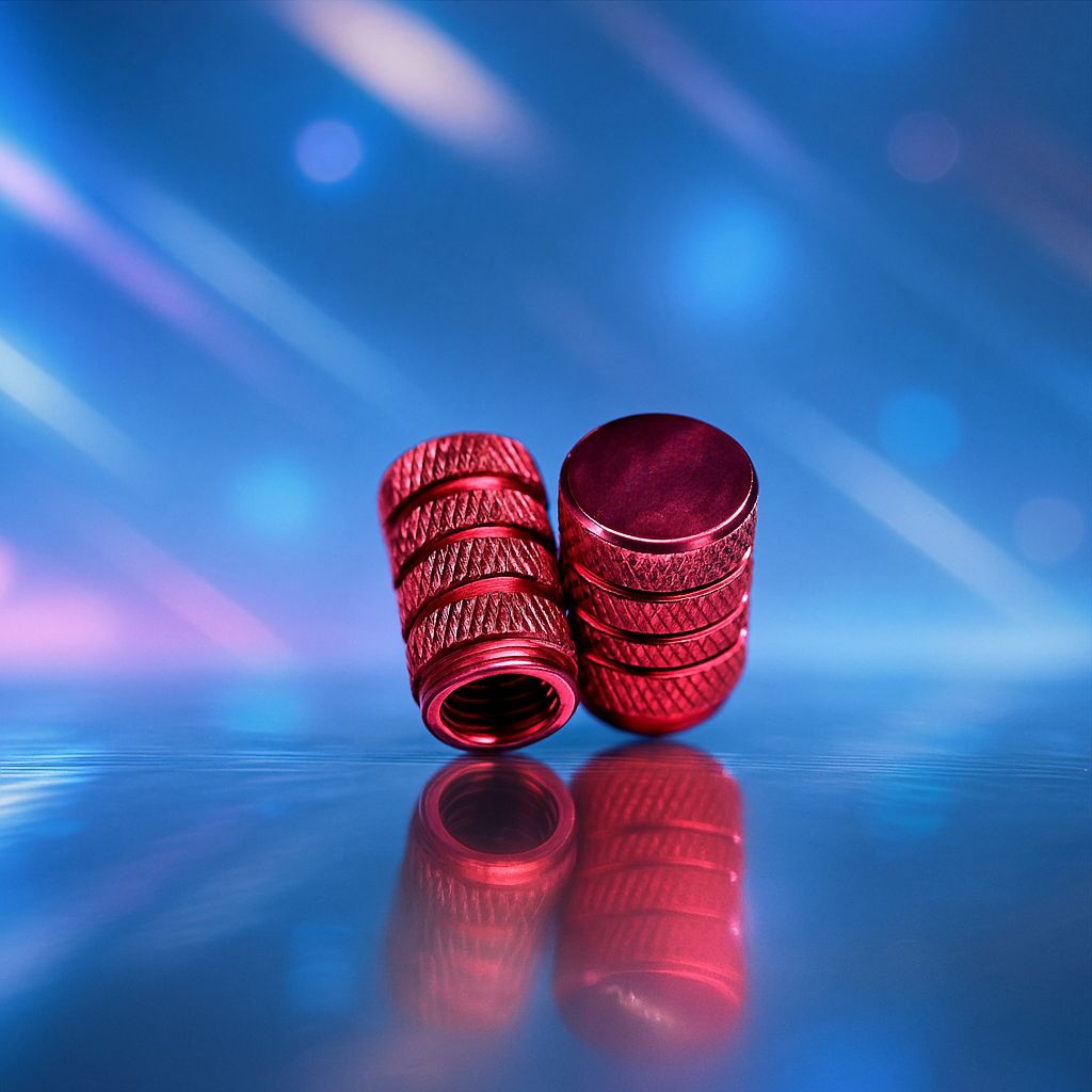 تصویر از سر والف آلومینیومی قرمز - جفتی