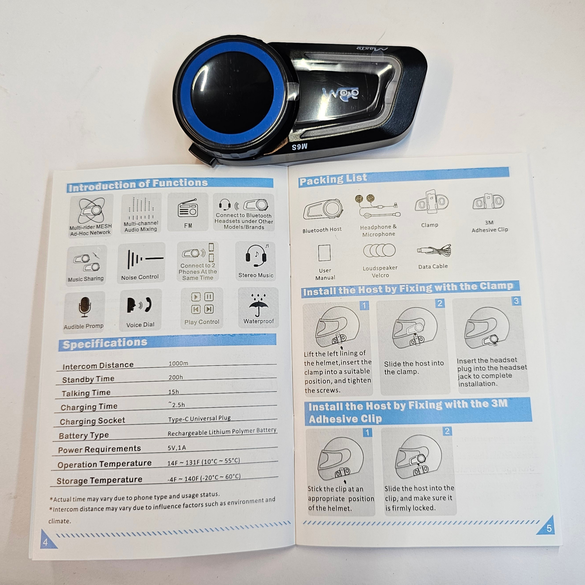 تصویر از بلوتوث کاسکت M6S