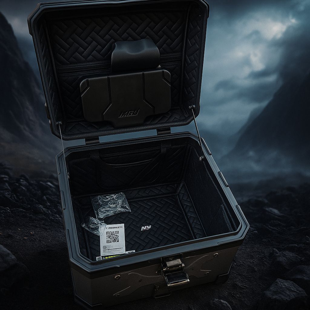 تصویر از تاپ باکس 55 لیتری X  طوسی چکشی