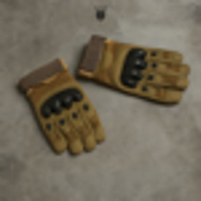 تصویر از دستکش پارچه ای کامل - قهوه ای XL
