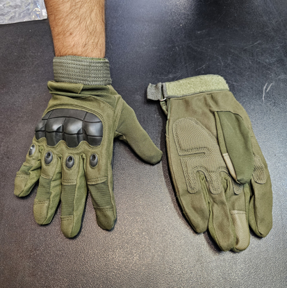 تصویر از دستکش پارچه ای کامل - سبز 2XL