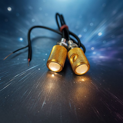 تصویر از چراغ تزئینی نور نارنجی